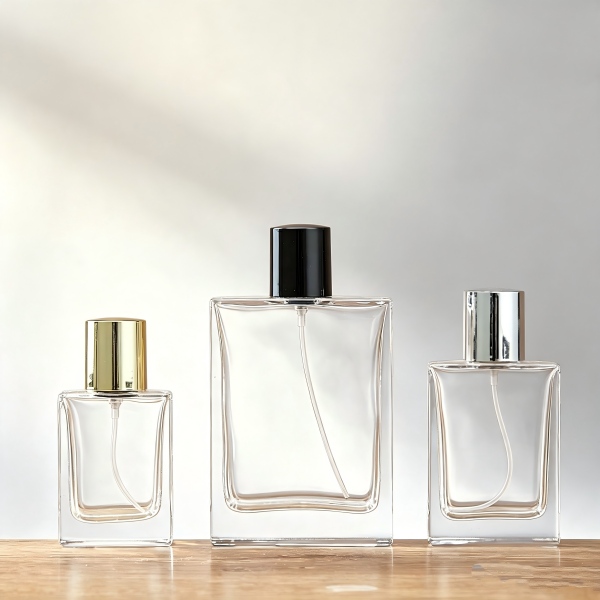 50ml Empty Square Clear Glass Perfume Bottles