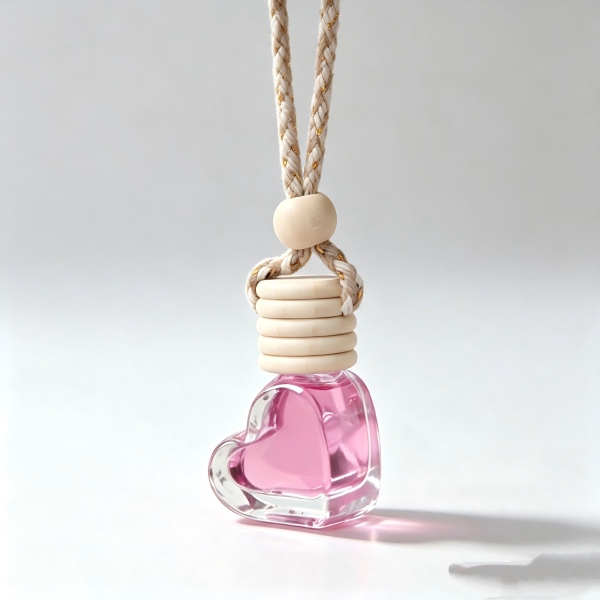 5ml heart shape hanging car perfume bottle